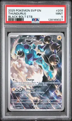 2025 POKEMON SVP EN-SV BLACK STAR PROMO #209 THUNDURUS PSA 9 - Image 1