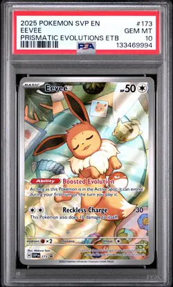 2025 POKEMON SVP EN-SV BLACK STAR PROMO #173 EEVEE PSA 10 - Image 1
