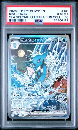2024 POKEMON SVP EN-SV BLACK STAR PROMO #131 KINGDRA EX PSA 10 - Image 1