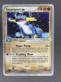 2004 Team Magma Vs Team Aqua Swampert EX 95/95 Holo Rare Pokemon TCG LP - Image 1