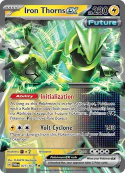 Pokemon TCG Iron Thorns ex - 077/167 - SV06: Twilight Masquerade (TWM) NEAR MINT - Image 1