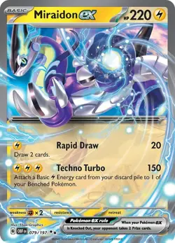 🔥Pokemon TCG Miraidon ex - SV03: Obsidian Flames (OBF) NEAR MINT🔥 - Image 1