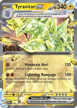 🔥Pokemon TCG Tyranitar ex - SV03: Obsidian Flames 066/197 (OBF) NEAR MINT🔥 - Image 1