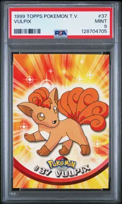 1999 TOPPS POKEMON TV #37 VULPIX PSA 9 - Image 1