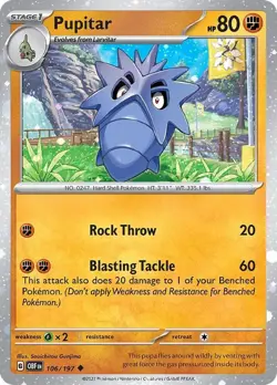 🔥Pokemon TCG Pupitar - 106/197 (Cosmos Holo) NEAR MINT🔥 - Image 1