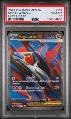 2025 POKEMON MEG EN-MEGA EVOLUTION 163 MEGA LATIAS EX ULTRA RARE PSA 10 - Image 1