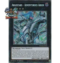 Yugioh! 1x Argostars - Adventurous Arion DUAD-EN045 Starlight Rare 1st Ed NM - Image 1