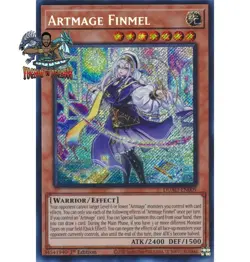 Yugioh! 1x Artmage Finmel DUAD-EN009 Secret Rare 1st Ed NM - Image 1