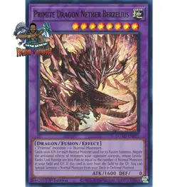 Yugioh! 1x Primite Dragon Nether Berzelius DUAD-EN035 Ultra Rare 1st Ed NM - Image 1