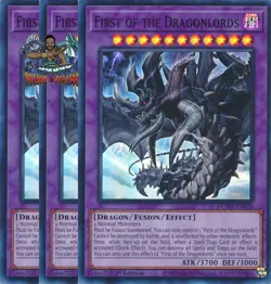 Yugioh! 3x First of the Dragonlords DUAD-EN036 Super Rare 1st Ed NM - Image 1