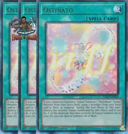 Yugioh! 3x Ostinato RA03-EN064 Ultimate Rare 1st Ed NM - Image 1