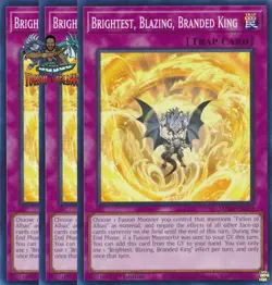 Yugioh! 3x Brightest, Blazing, Branded King MP24-EN350 Common 1st Ed NM - Image 1