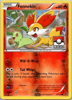 Fennekin - 10/124 Reverse holo 010/124 Promo League & Championship Cards LP - Image 1
