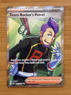Team Rockets Petrel Ultra Rare Card 226/182 Pokemon Destined Rivals Full Art NM - Image 1