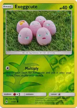 Exeggcute 1/131 Reverse Holo Forbidden Light Pokemon Card NM - Image 1