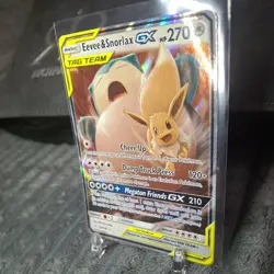 Pokemon Eevee & Snorlax GX 120/181 Sun and Moon Team Up Tag Team Card LP+ - Image 2