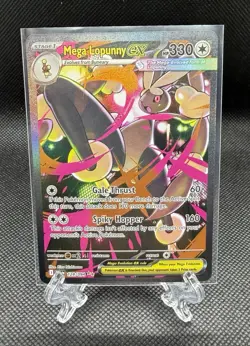 ENGLISH Mega Lopunny EX SIR 128/094 Phantasmal Flames Pokemon Card - Image 1