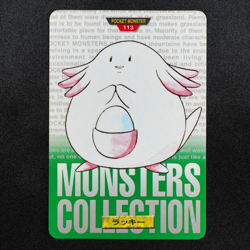 Pokemon Card Chansey 113 Bandai Carddass 1996 Japanese Green F7264 - Image 2