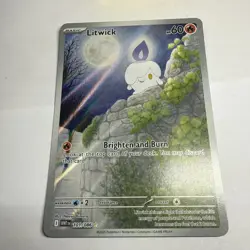 Pokemon TCG Litwick 101/086 White Flare Illustration Rare Card - Image 2
