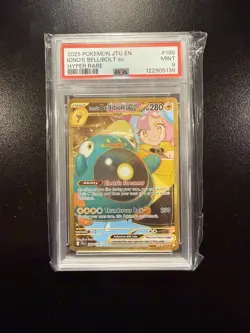 Ionos Bellibolt EX 188/159 Gold Hyper Rare Pokemon Card Journey Together PSA 9 - Image 1