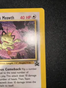 Team Rocket's Meowth # 18 Black Star PROMO WOTC Rare Pokemon Card - Image 5