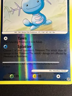 Wooper 118/132 Reverse Holo Pokemon TCG Card Diamond Pearl Secret Wonders LP-MP - Image 3