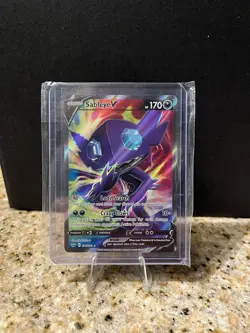 Pokemon TCG Sableye v Sword & Shield Base Set Holo Card 194/202 Full Art - Image 1