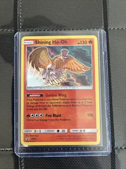 2017 Pokemon TCG Shining Legends Black Star Promo Card #SM70 Shining Ho-Oh Holo - Image 1