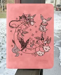 Pokemon Card Laser Engraved Eeveelution Binder (Made to order) - Image 1