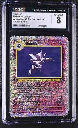 CGC 8 Haunter 2002 Legendary (Collection) 46/110 Reverse Holo Pokemon Card - Image 1