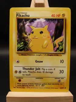 Pokemon Common Card : Pikachu 58/102 (Base Set) - Image 1