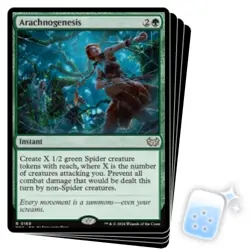 ARACHNOGENESIS X4 Duskmourn: House Of Horror: Commander Magic MTG MINT CARD - Image 1