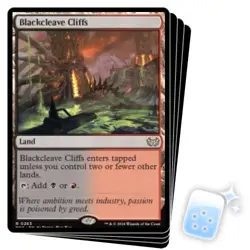 BLACKCLEAVE CLIFFS X4 Duskmourn: House Of Horror: Commander Magic MTG MINT CARD - Image 1