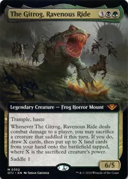 The Gitrog, Ravenous Ride EXTENDED ART Outlaws of Thunder Junction Magic MTG NM - Image 1