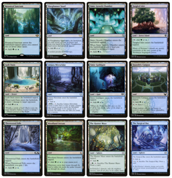 MTG - 12 x Different Green & Blue Simic Lands for COMMANDER deck building - M/NM - Image 1