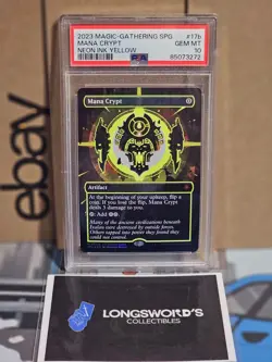 MTG - Mana Crypt Neon Ink Yellow - 17b - PSA 10 - Graded 2023 Ixalan - Image 1