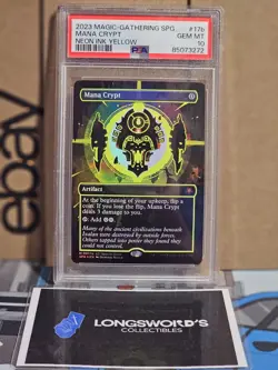 MTG - Mana Crypt Neon Ink Yellow - 17b - PSA 10 - Graded 2023 Ixalan - Image 2