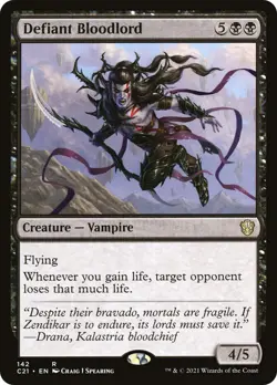 MTG Defiant Bloodlord - Commander 2021 #142 - Image 1