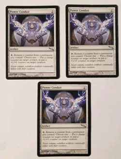 3x Power Conduit 229/306 Mirrodin MTG English Light Play Fast Shipping - Image 1