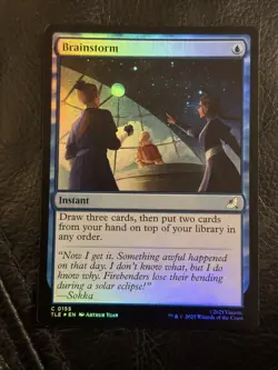 MTG Brainstorm Foil NM Avatar: The Last Airbender: Eternal-Legal Magic 155 - Image 1