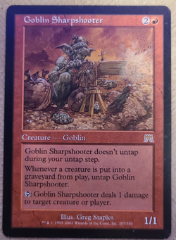 Goblin Sharpshooter Onslaught, Creature Goblin, Rare LP - Image 1