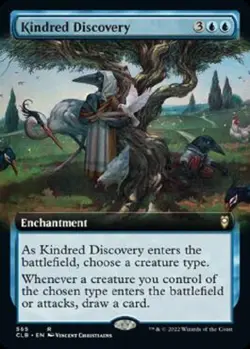 Kindred Discovery (Extended Art) [Baldur's Gate] MTG NM Near Mint - Image 1