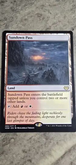 Sundown Pass Innistrad: Crimson Vow Regular Land Rare MTG NM - Image 1