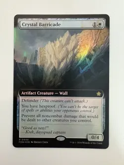 Crystal Barricade Foil Borderless MTG Magic the Gathering Card NM Near Mint FDN - Image 1