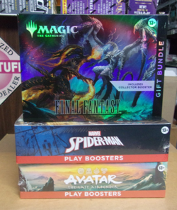 MTG FINAL FANTASY GIFT BUNDLE + AVATAR & SPIDER-MAN PLAY BOOSTER BOX LOT - Image 1
