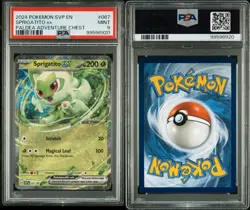 PSA 9 MINT Sprigatito ex SVP087 Black Star Promos Extended Art Holo Pokemon 2024 - Image 3