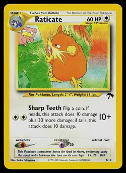 Pokemon Card - Raticate Southern Islands 6/18 Promo - Image 1
