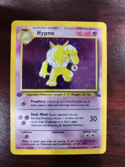 Pokemon TCG Hypno Fossil 8 Holo 1st Edition Holo Rare - Image 1