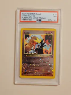 Entei Reverse Holo - Pokemon WOTC Black Star Promo #34 - Excellent PSA 5 - Image 2