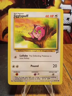 1999 Pokemon Base Set 2 Jigglypuff #77 Extremely LP-NM - Image 1
